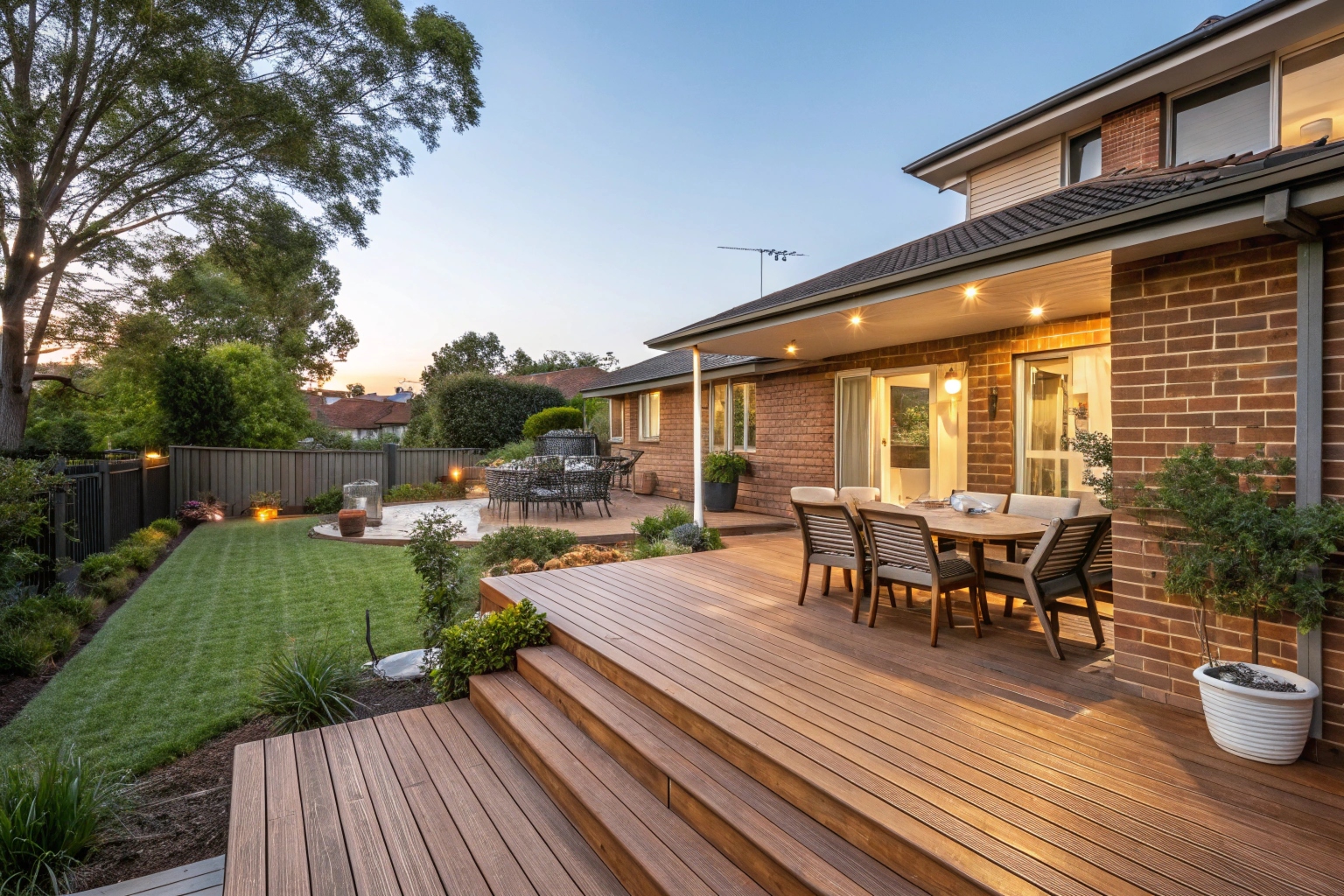 timber entertaining deck installed on suburban home in Harrison Gungahlin Canberra