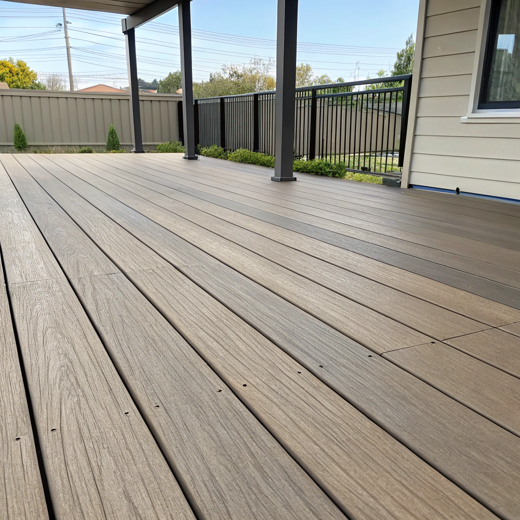 Composite decking boards installed on a Canberra residential property