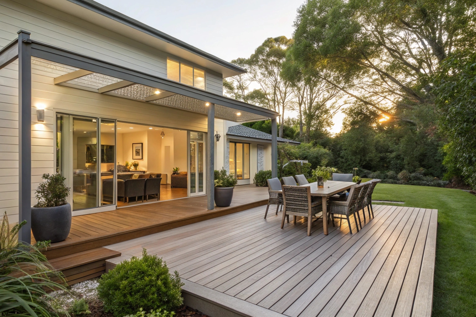 Composite deck installation on a modern home in Googong NSW