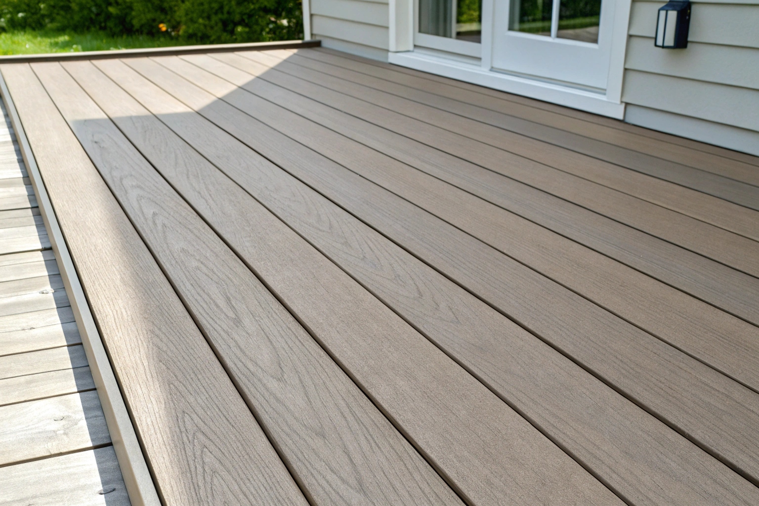 Composite decking boards installed on a Googong residential property